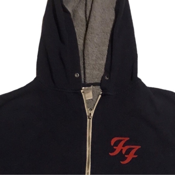 Rare FOO Fighters Hoodie By Independent Trading Company With Thumbhole Sleeves - Picture 6 of 7